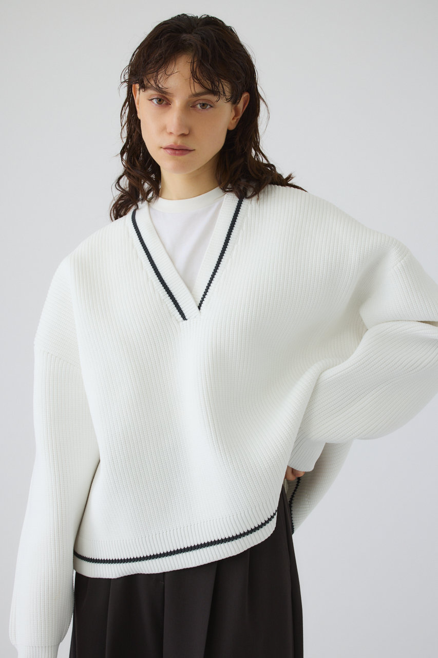 RIM.ARK New trad knit tops/トップス (ホワイト, FREE) リムアーク ELLE SHOP