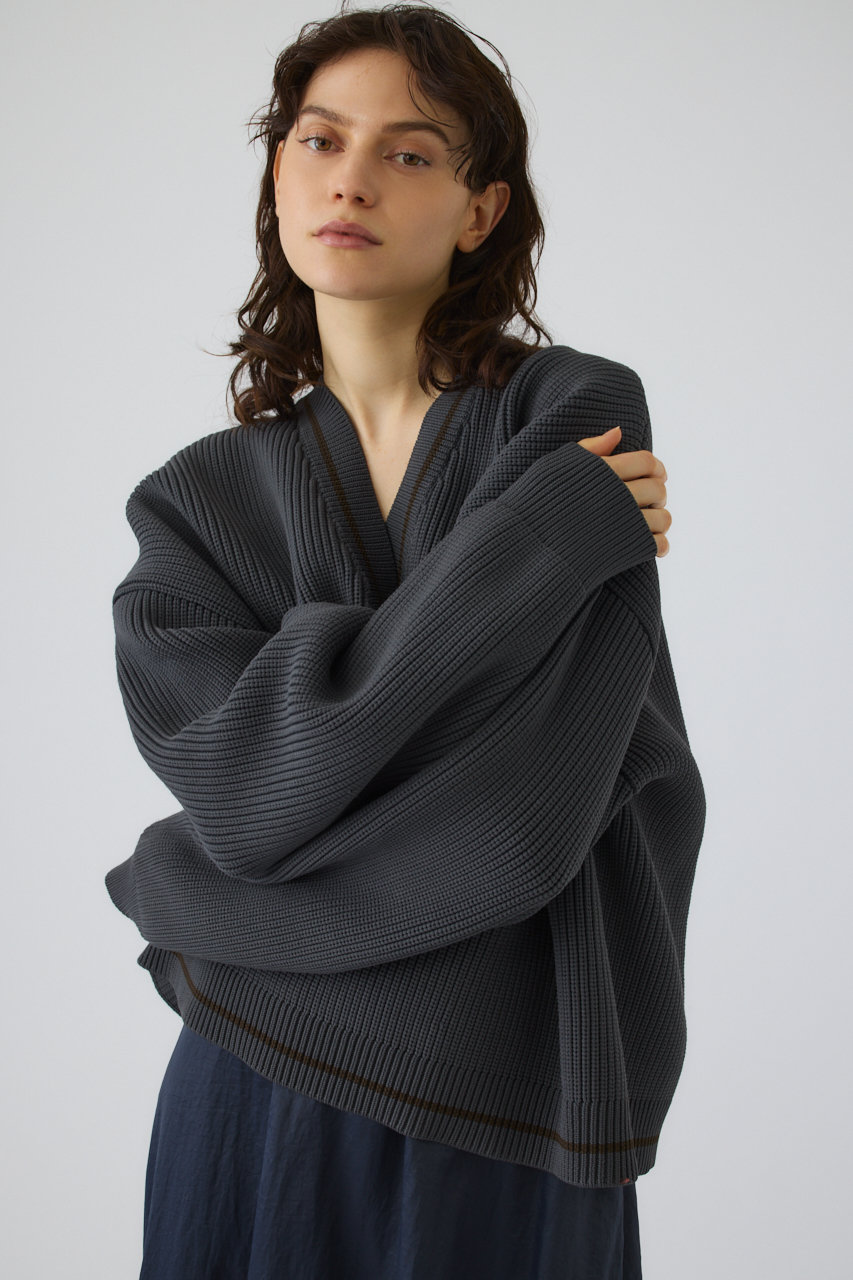 RIM.ARK New trad knit tops/トップス (グレー, FREE) リムアーク ELLE SHOP