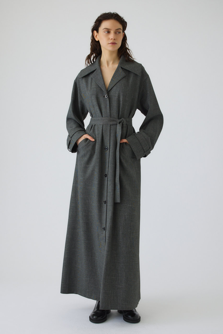 RIM.ARK Big collar coat like dress/ドレス (グレー, 38) リムアーク ELLE SHOP