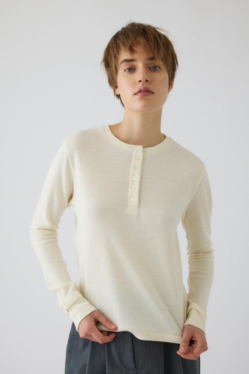 RIM.ARK Essential henley cut tops/トップス (ホワイト, FREE) リムアーク ELLE SHOP