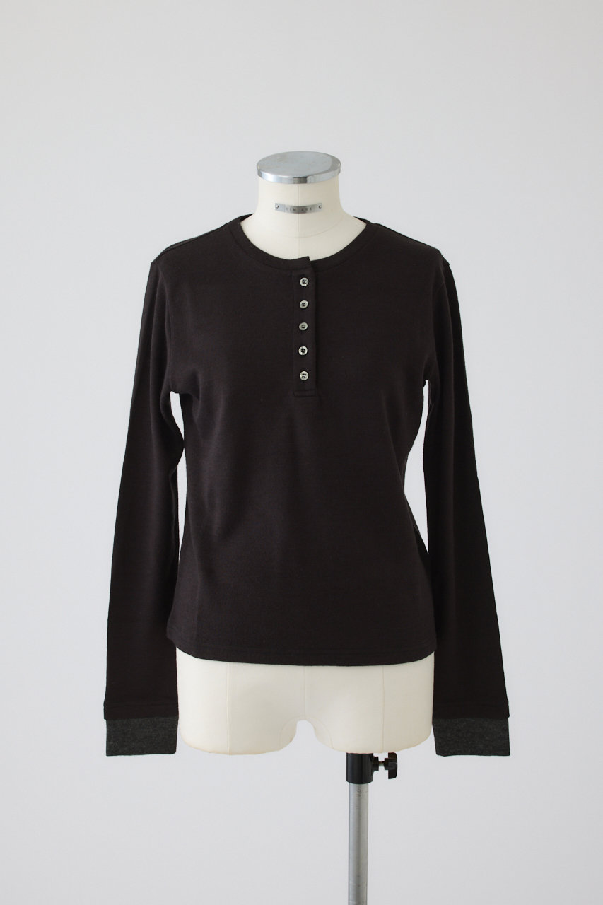 RIM.ARK Essential henley cut tops/トップス (ブラック, FREE) リムアーク ELLE SHOP