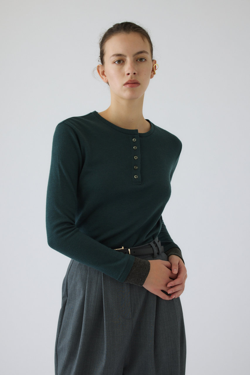 RIM.ARK Essential henley cut tops/トップス (グリーン, FREE) リムアーク ELLE SHOP
