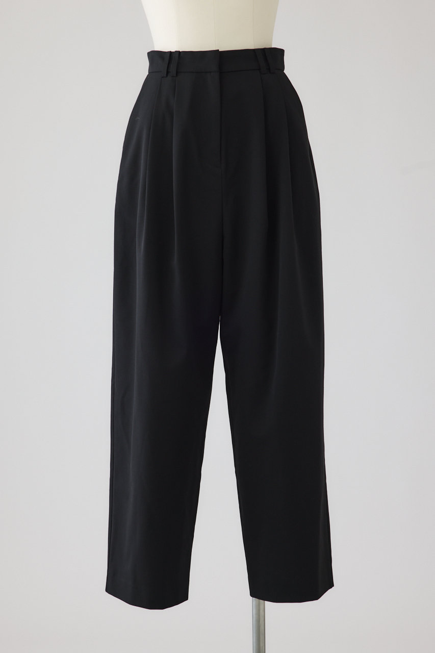 RIM.ARK W tuck wool slacks/スラックス (ブラック, 38) リムアーク ELLE SHOP