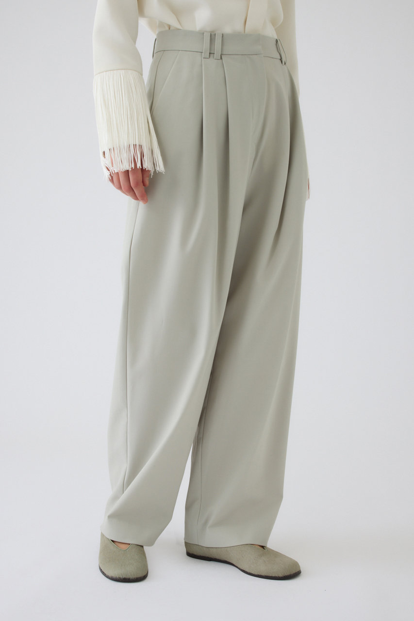 RIM.ARK W tuck wool slacks/スラックス (ライトベージュ, 36) リムアーク ELLE SHOP