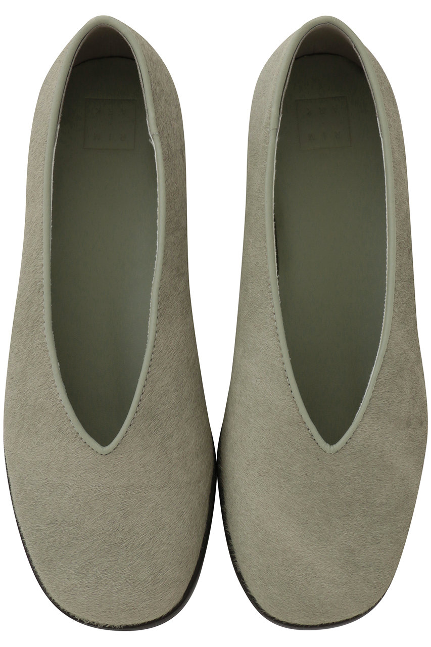 RIM.ARK Brushed calf flat/フラットシューズ (グレージュ, 39) リムアーク ELLE SHOP