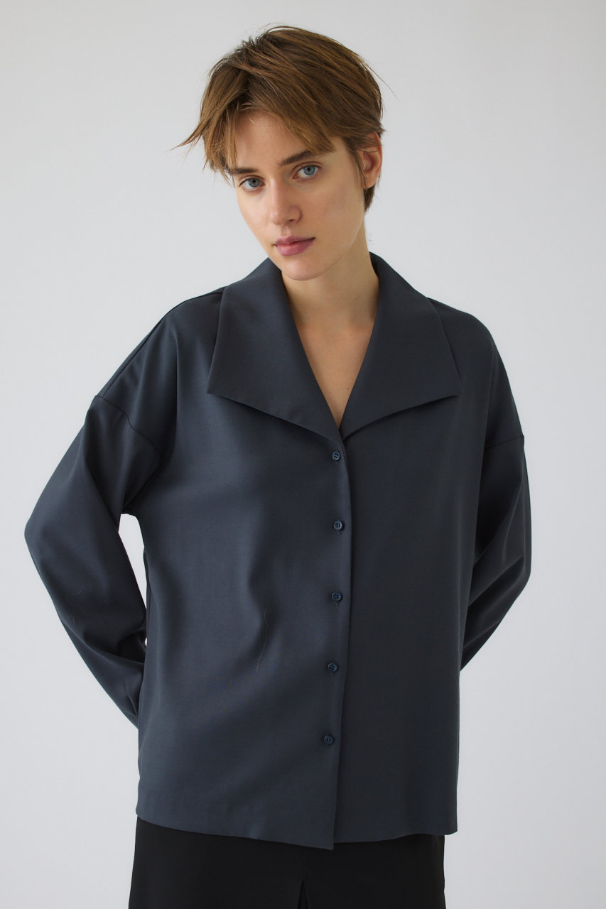 RIM.ARK Collar loose wide SH/シャツ (グレー, 38) リムアーク ELLE SHOP
