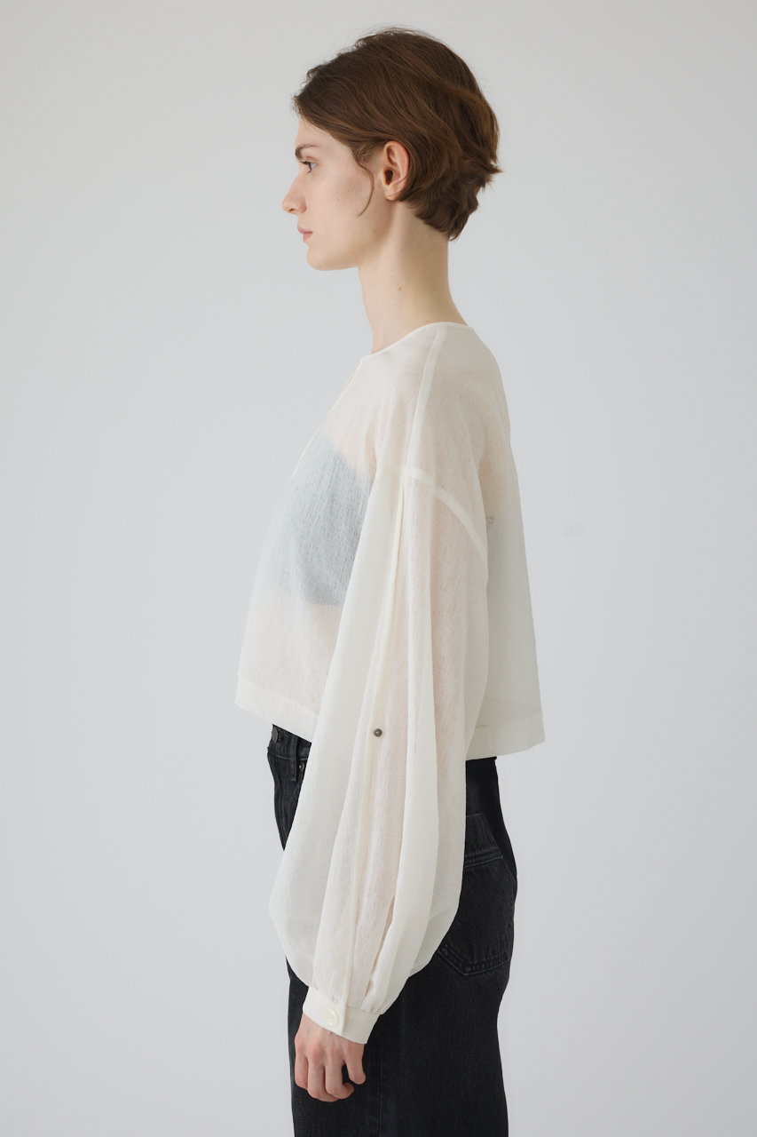 RIM.ARK(リムアーク)｜Open sleeve sheer SH/シャツ/ホワイト の通販