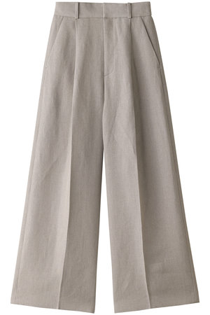 LINEN OXFORDタックワイドパンツ