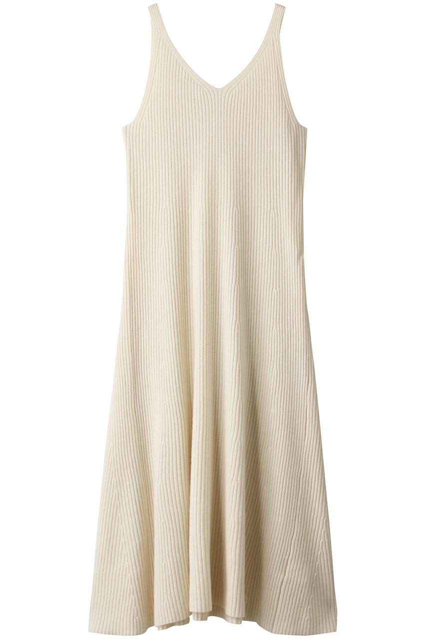 ＜ELLE SHOP＞ ATON WOOL CASHMERE SILK タンクトップドレス (オフホワイト 01(36)) エイトン ELLE SHOP