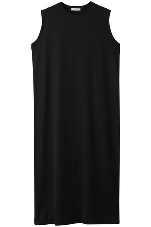 【美品】エイトン　オーガニックジャージー　ノースリーブワンピース　ブラック セール】 オーガニックコットン ノースリーブワンピース