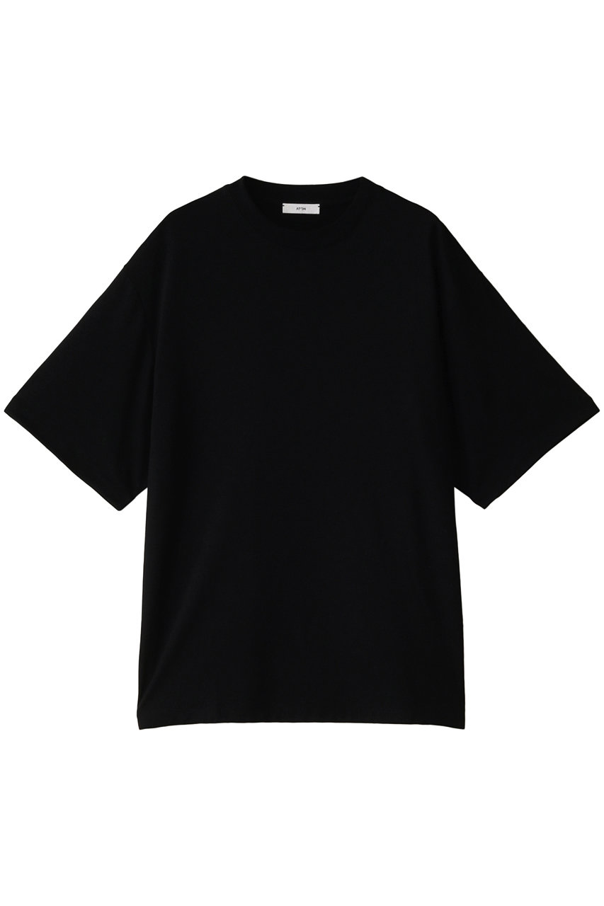 エイトン/ATONの【MEN】ROYAL WOOL JERSEY オーバーサイズ Tシャツ(ブラック/KKAGCM0701)