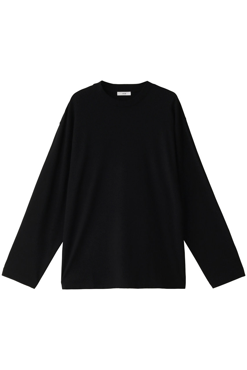 エイトン/ATONの【MEN】ROYAL WOOL JERSEY ロングスリーブ Tシャツ(ブラック/KKAGCM0702)