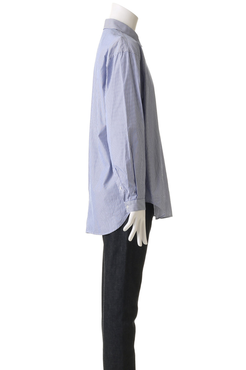 ATON(エイトン)｜【MEN】GIZA BROAD ウォシュド シャツ/ネイビー