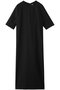 WOOL CUPRA ハーフスリーブ ドレス エイトン/ATON ブラック