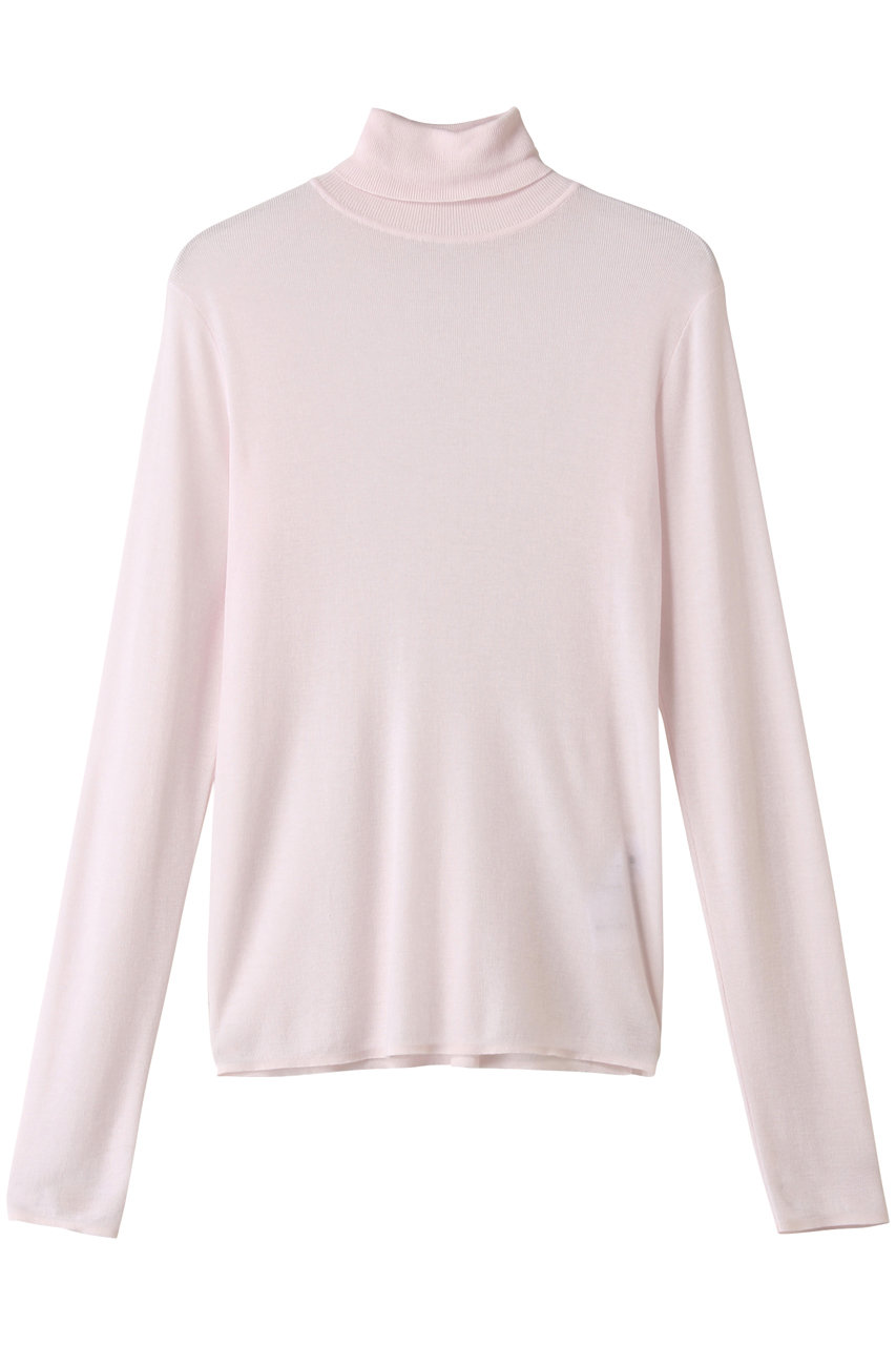 ATON TENCEL SILK サーキュラー リブ タートルネック セーター (ピンク, 2) エイトン ELLE SHOP ATON TENCEL SILK サーキュラー リブ タートルネック セーター (ピンク, 2) エイトン ELLE SHOP
