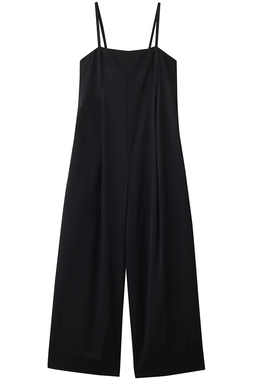 ATON WOOL SATIN ストレッチ ジャンプスーツ (ブラック, 02) エイトン ELLE SHOP ATON WOOL SATIN ストレッチ ジャンプスーツ (ブラック, 02) エイトン ELLE SHOP