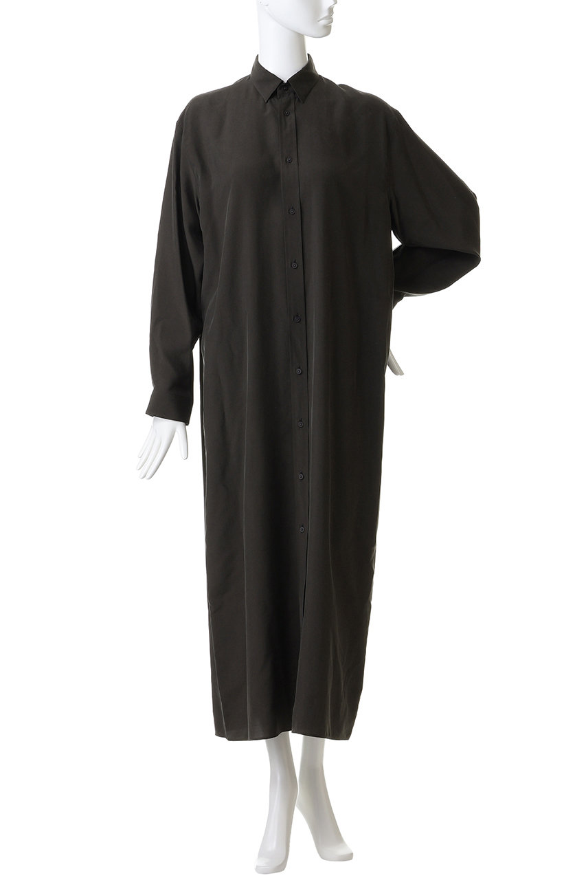 ATON(エイトン)｜SILK SUEDE ボタンダウン シャツ ドレス