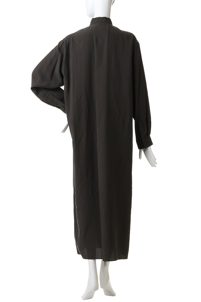 ATON(エイトン)｜SILK SUEDE ボタンダウン シャツ ドレス