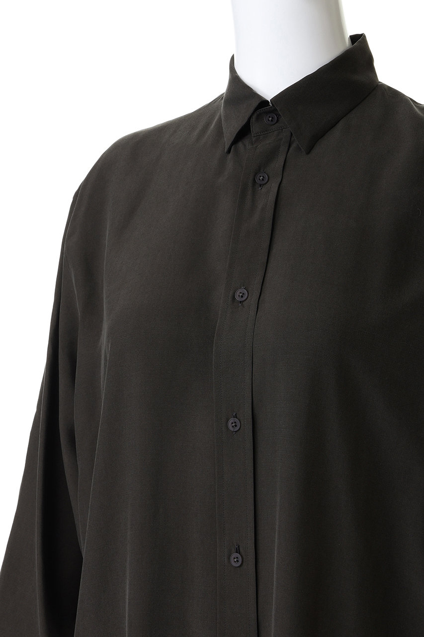 ATON(エイトン)｜SILK SUEDE ボタンダウン シャツ ドレス