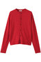 GARMENT DYED CASHMERE SILK クルーネックカーディガン エイトン/ATON レッド