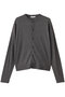 GARMENT DYED CASHMERE SILK クルーネックカーディガン エイトン/ATON チャコールグレー
