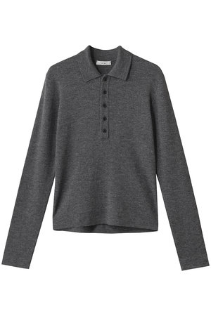 エイトン/ATONのRAMIE WOOL リブポロセーター(110300/110301)