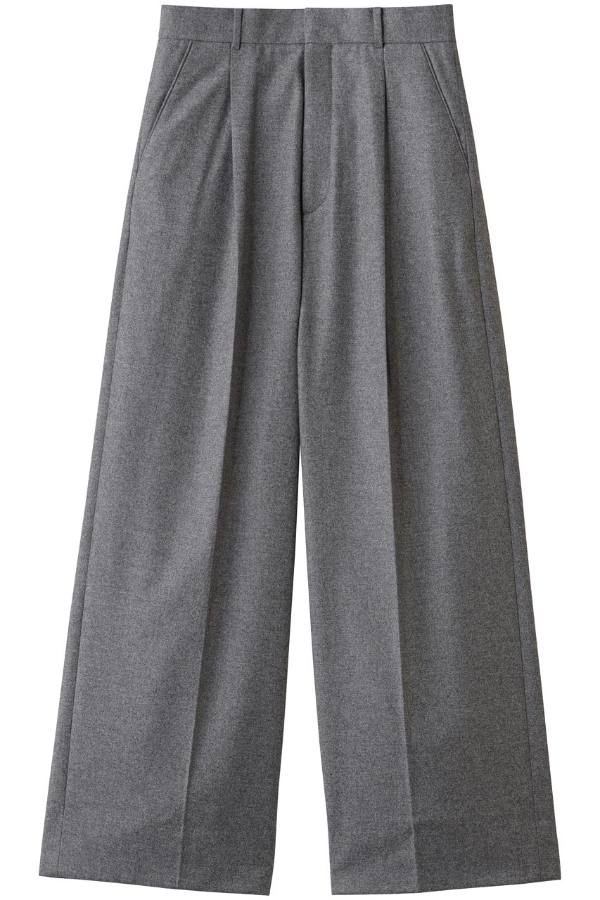 MERINO COLLEGE FLANNEL タックトワイドパンツ