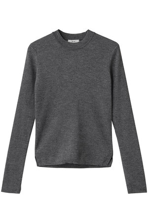 エイトン/ATONのRAMIE WOOL リブモックネックセーター(110300/110301)