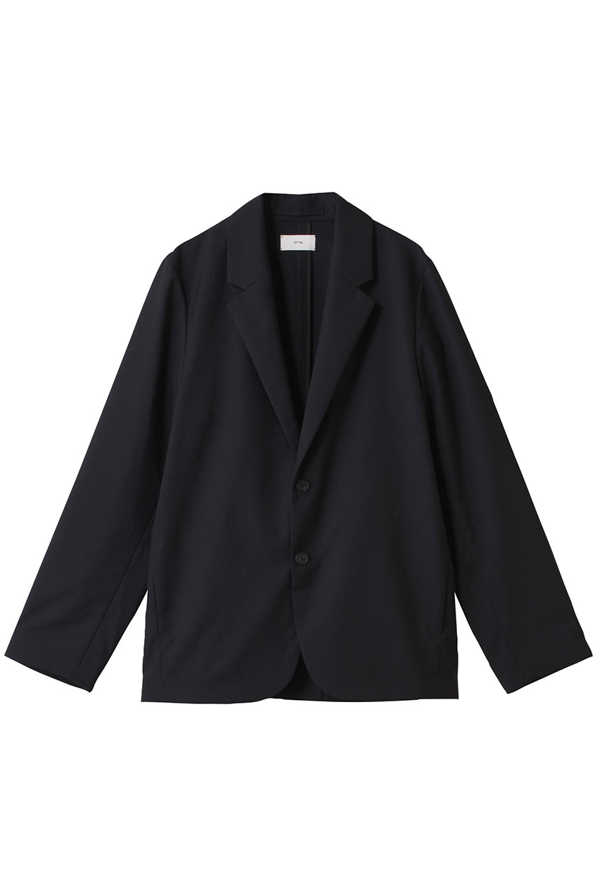 ATON 【UNISEX】WOOL TORPICAL テーラード ジャケット (ネイビー, 00) エイトン ELLE SHOP ATON 【UNISEX】WOOL TORPICAL テーラード ジャケット (ネイビー, 00) エイトン ELLE SHOP