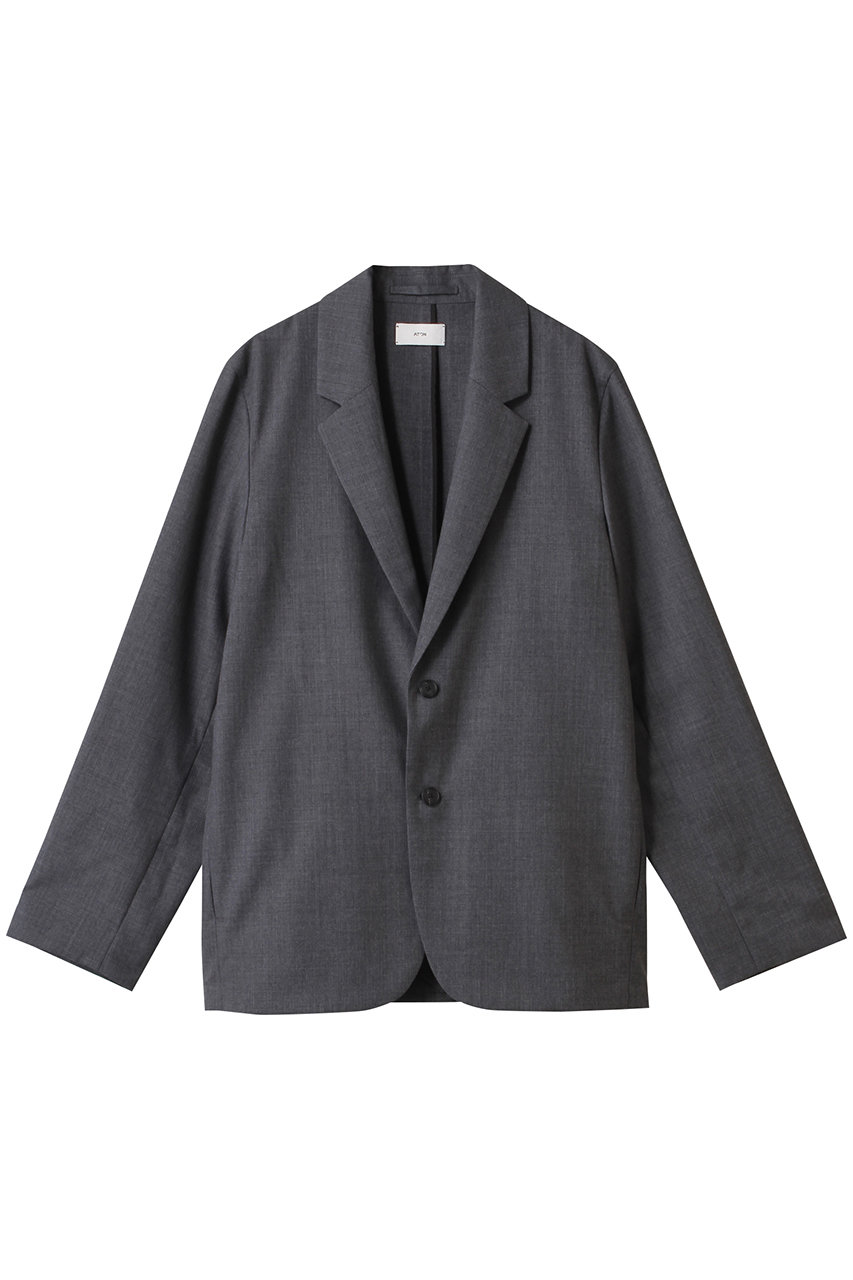 ATON 【UNISEX】WOOL TORPICAL テーラード ジャケット (トップグレー, 02) エイトン ELLE SHOP ATON 【UNISEX】WOOL TORPICAL テーラード ジャケット (トップグレー, 02) エイトン ELLE SHOP