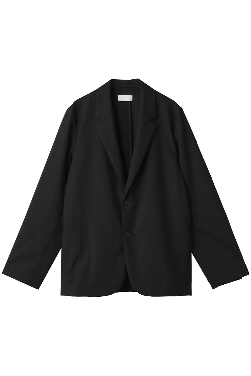 ATON 【UNISEX】WOOL TORPICAL テーラード ジャケット (ブラック, 02) エイトン ELLE SHOP ATON 【UNISEX】WOOL TORPICAL テーラード ジャケット (ブラック, 02) エイトン ELLE SHOP