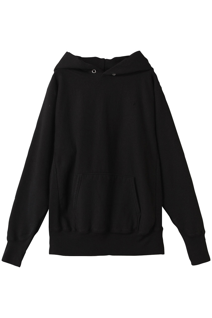 ATON 【UNISEX】GARMENT DYED 裏毛フーディー (ブラック, 02) エイトン ELLE SHOP ATON 【UNISEX】GARMENT DYED 裏毛フーディー (ブラック, 02) エイトン ELLE SHOP