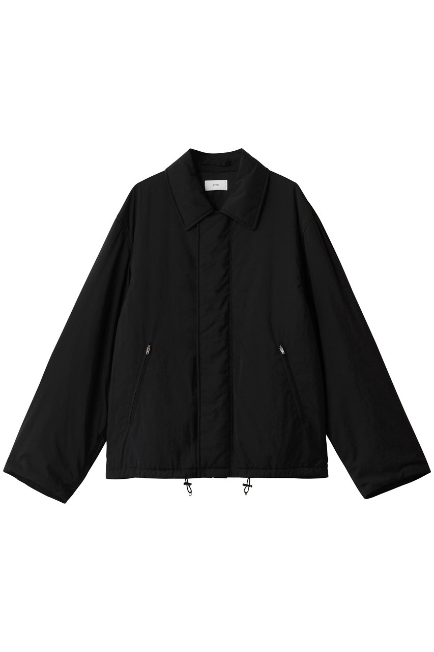 ATON 【UNISEX】MAT AIRLY NYLON WOOLパッディド ハリントンジャケット (ブラック, 06) エイトン ELLE SHOP ATON 【UNISEX】MAT AIRLY NYLON WOOLパッディド ハリントンジャケット (ブラック, 06) エイトン ELLE SHOP