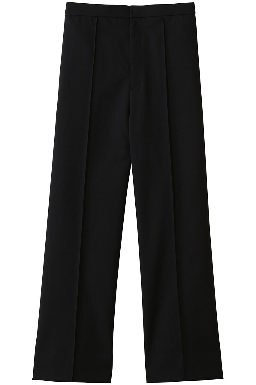 エイトン/ATONのウール トロピカル ピンタック イージー パンツ(ブラック/PRAGLM0111)