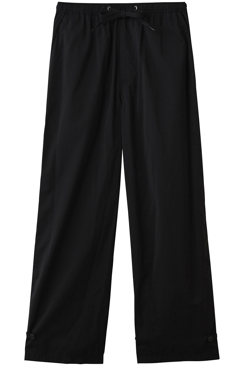 エイトン/ATONのMAT AIRLY ナイロン ワイド パンツ(ブラック/PRAGLM0200)