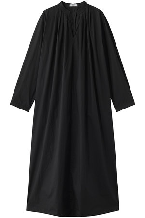 エイトン/ATONのNATURAL DYED コットン ローン タックド ロングスリーブ ドレス(110500/110503)