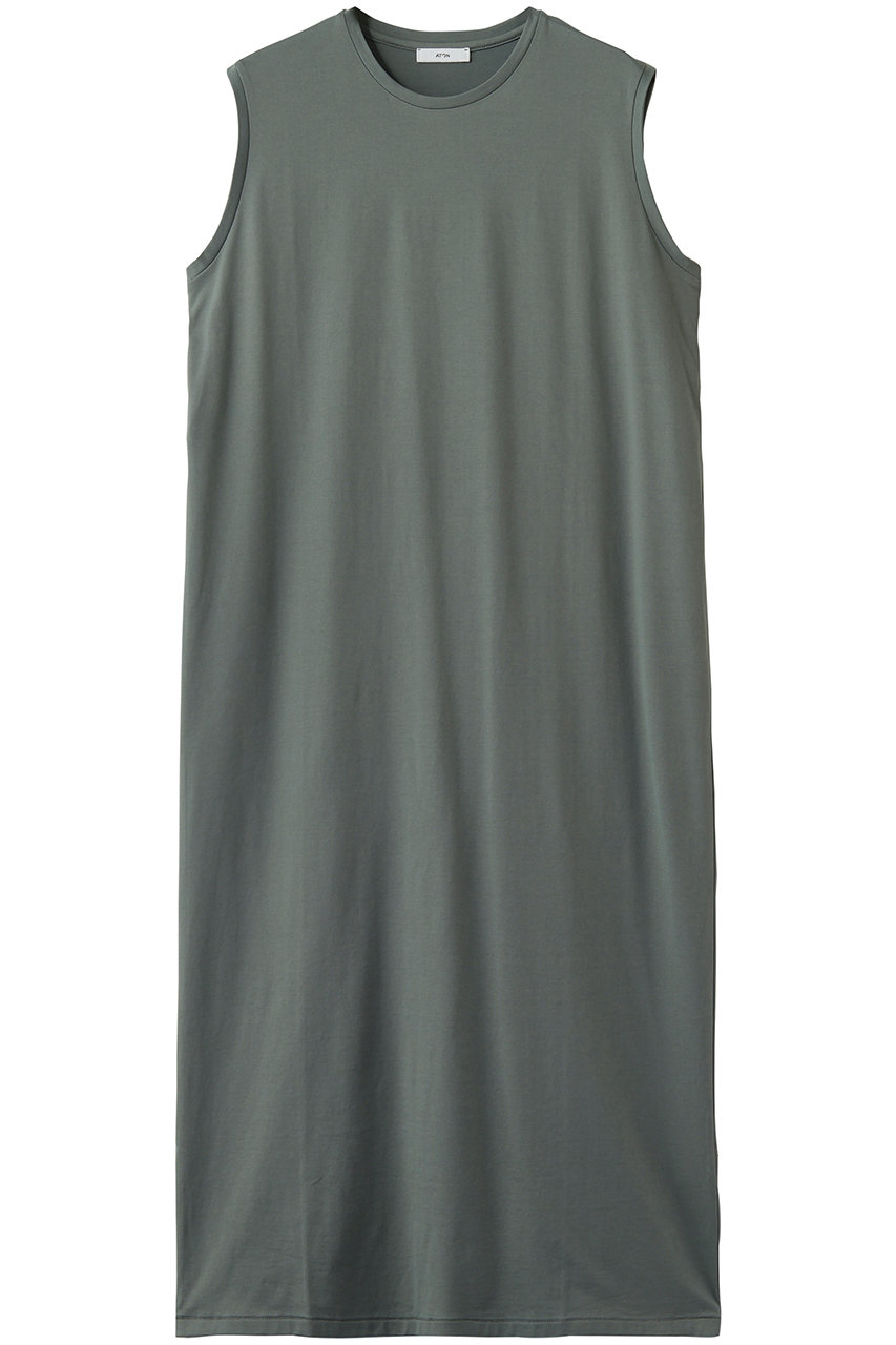 エイトン/ATONのSUVIN 60/2 タンクトップ ドレス(カーキ/OPAGLM0013)