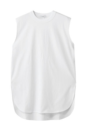 エイトン/ATONのDRY コットン ジャージー ラウンド ヘム タンクトップ(110100/110101)