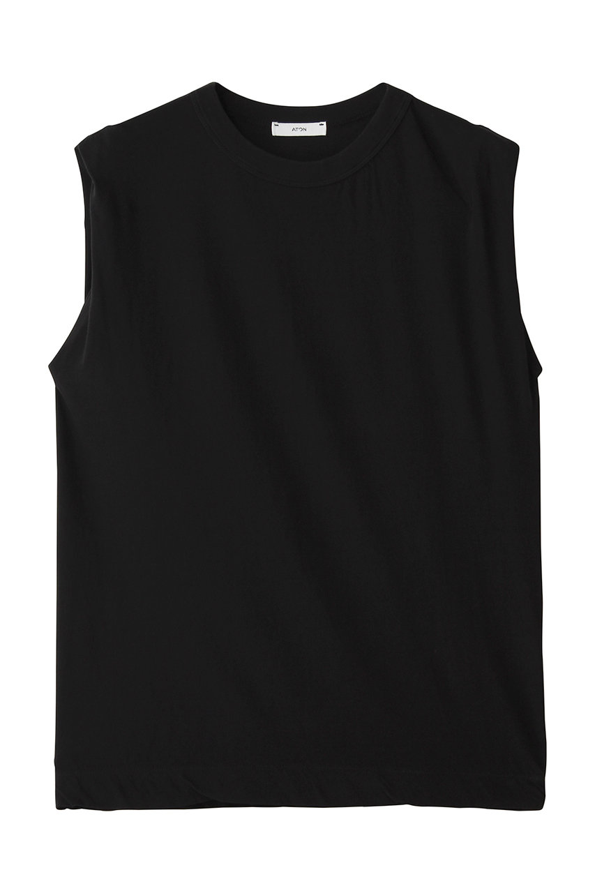 エイトン/ATONのFRESCA SINGLE ジャージー タンクトップ(ブラック/KKAGLM0400)