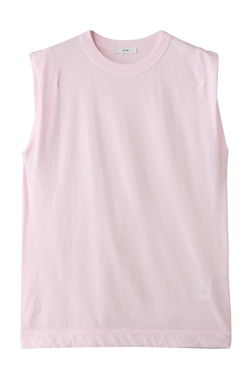 エイトン/ATONのFRESCA SINGLE ジャージー タンクトップ(ピンク/KKAGLM0400)