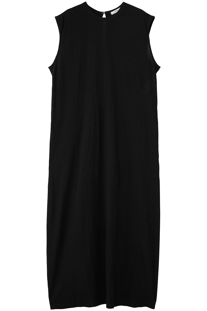 エイトン/ATONのSHRINK SUVIN ジャージー タンクトップ ドレス(ブラック/OPAGLM0408)