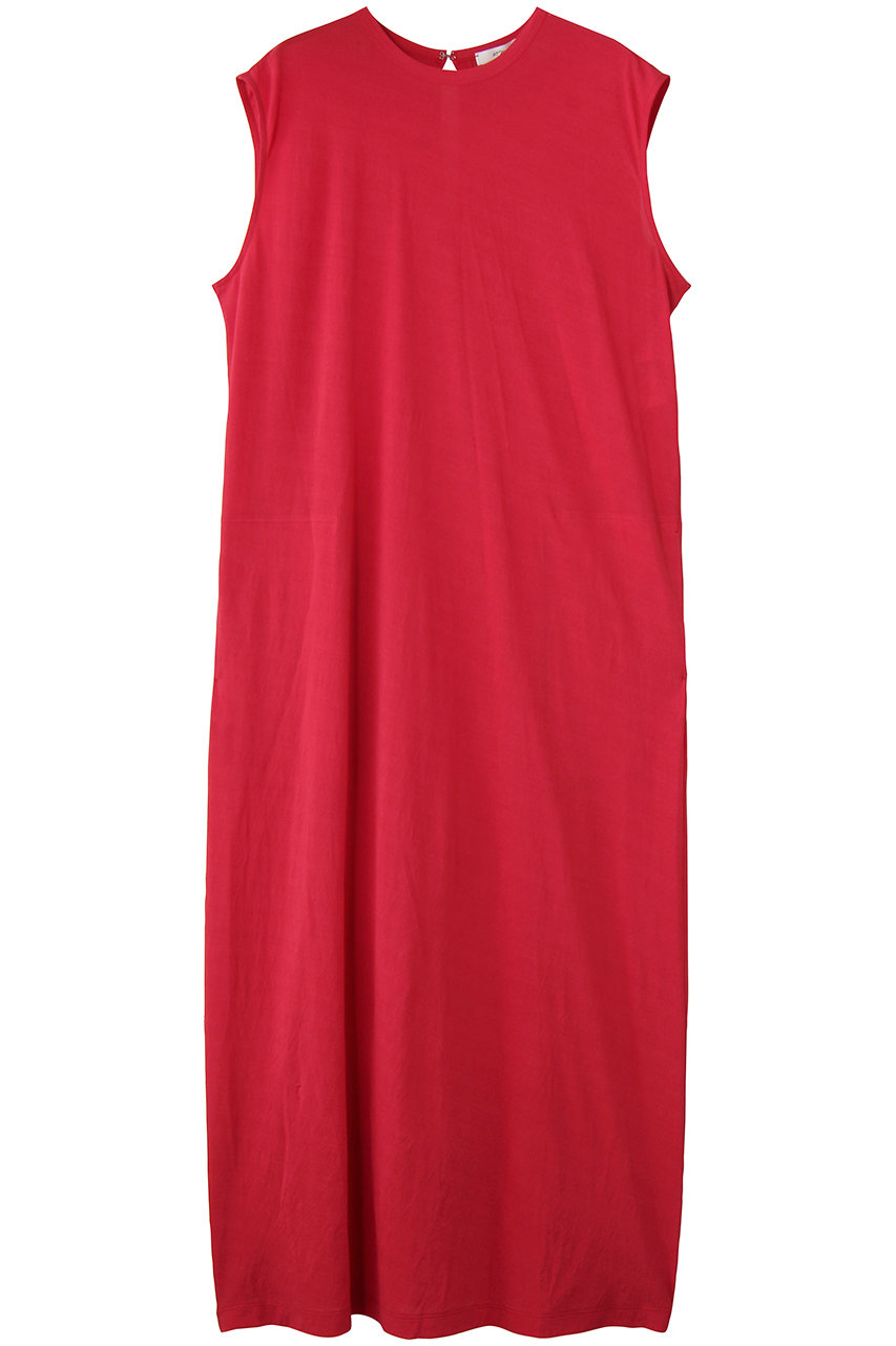 エイトン/ATONのSHRINK SUVIN ジャージー タンクトップ ドレス(レッド/OPAGLM0408)