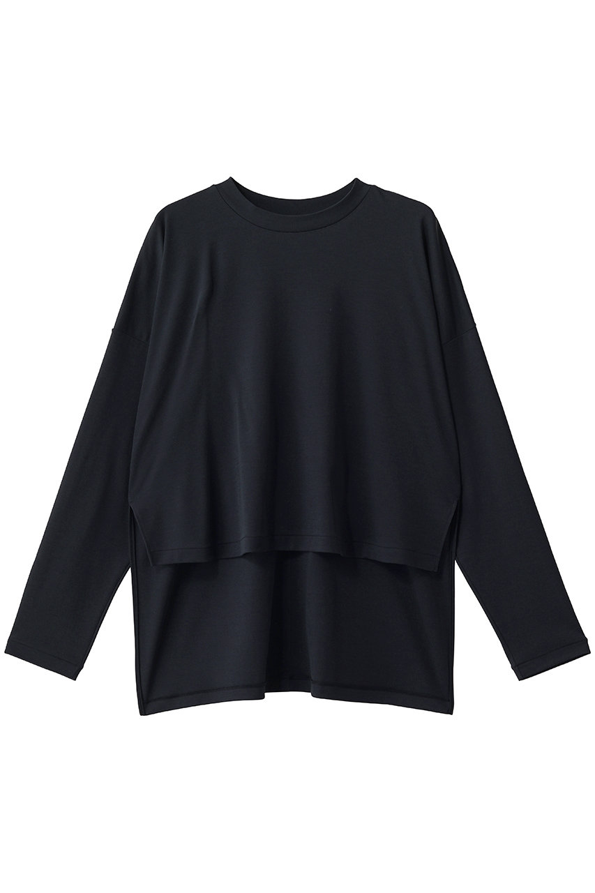 エイトン/ATONのFRESCA SMOOTH オーバーサイズTシャツ(ネイビー/KKAGLA0104)