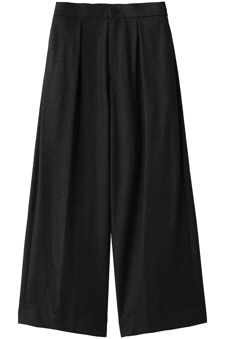 ATON MERINO COLLEGE JERSEY ルーズフィット パンツ (チャコールグレー, 02) エイトン ELLE SHOP
