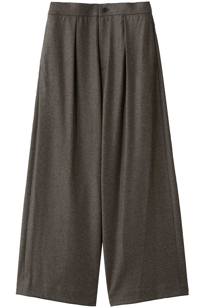 ATON MERINO COLLEGE JERSEY ルーズフィット パンツ (モカ, 01) エイトン ELLE SHOP