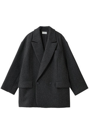 エイトン/ATONのSUPER 120S DOUBLE MELTON オーバーサイズ ジャケットコート