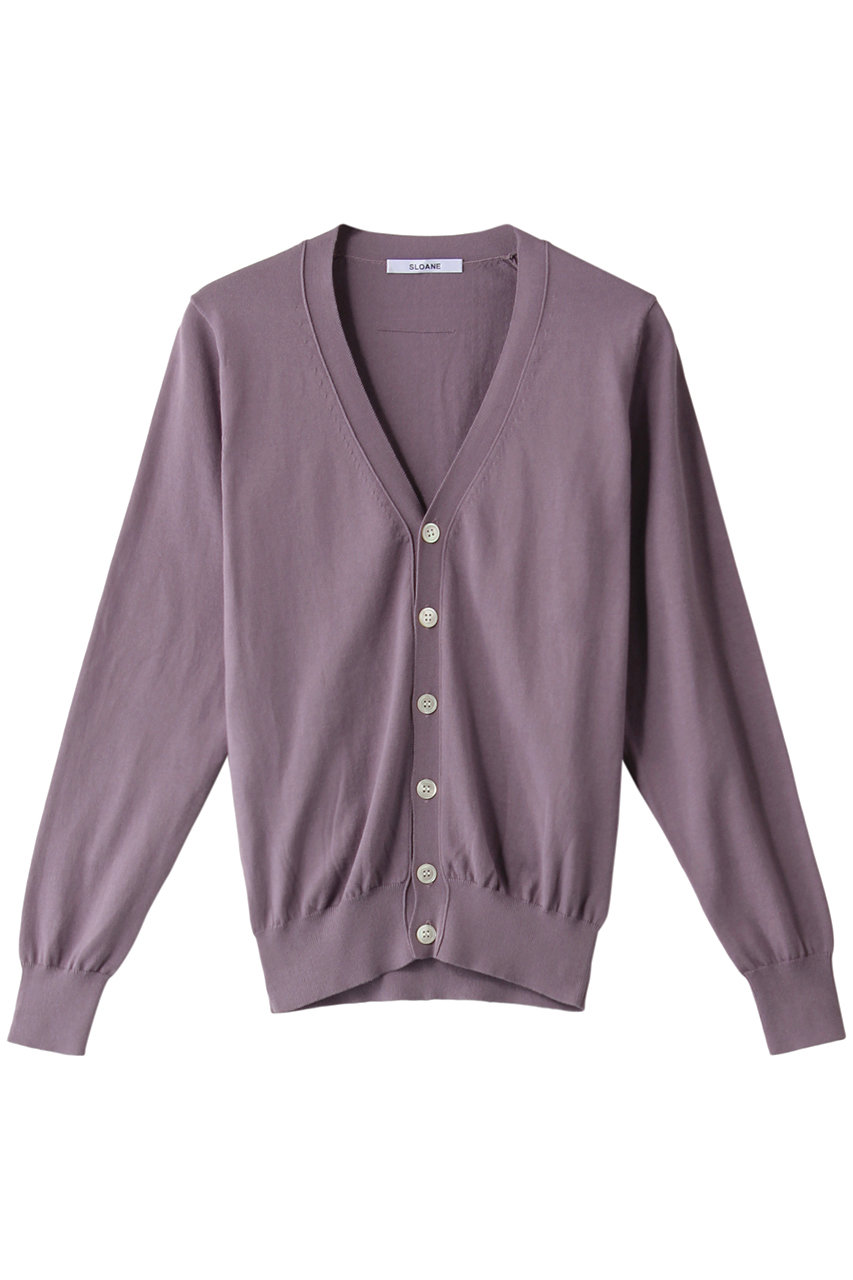 Sloane スローン 14g コットン天竺vカーディガン パープル の通販 Elleshop エル ショップ