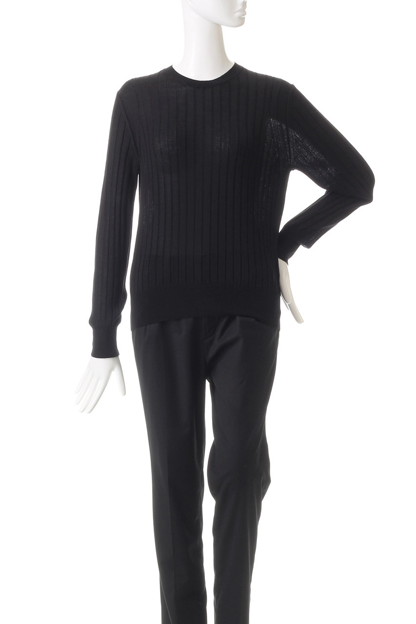 SLOANE(スローン)｜【UNISEX】18Gワイドリブ ウール×シルク クルー