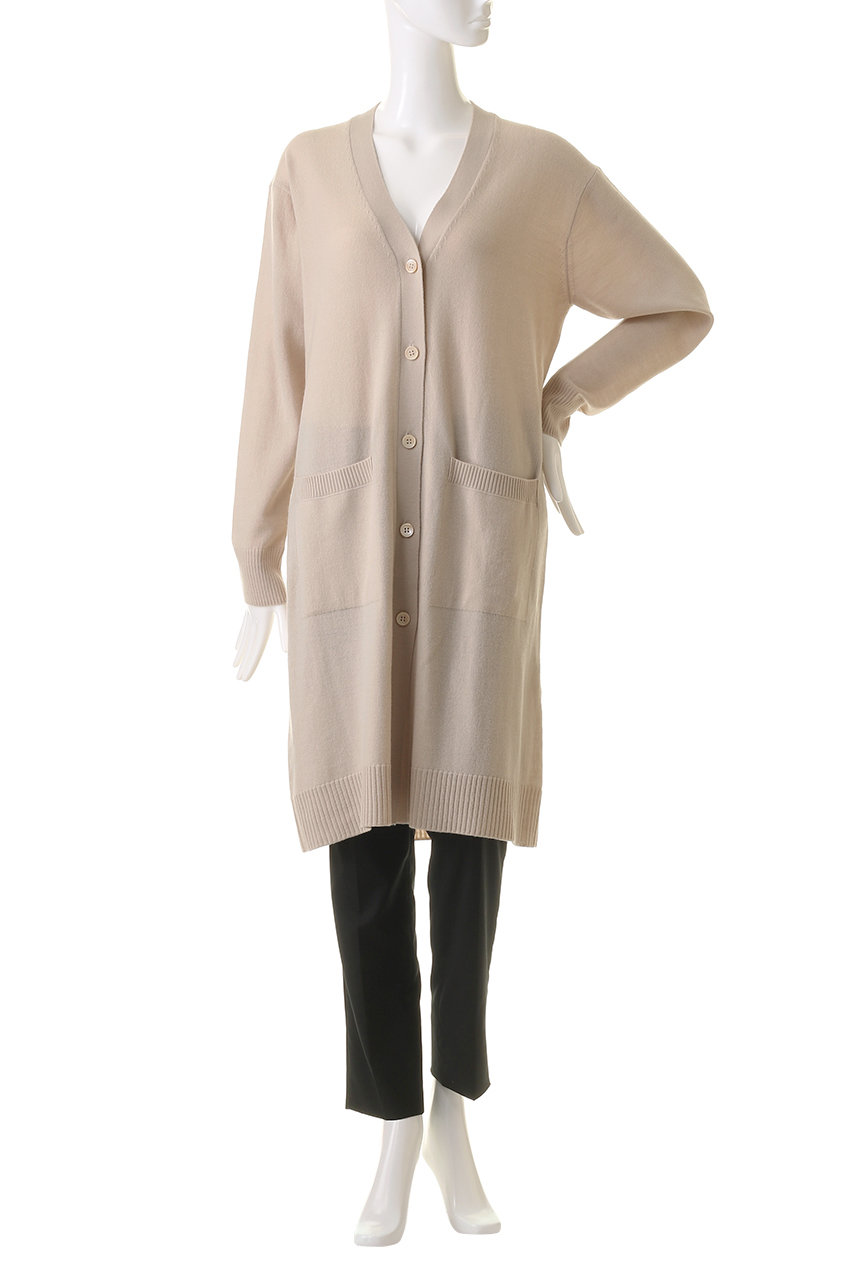 SLOANE(スローン)｜12G天竺 ウール×アクリル Vネックロング  