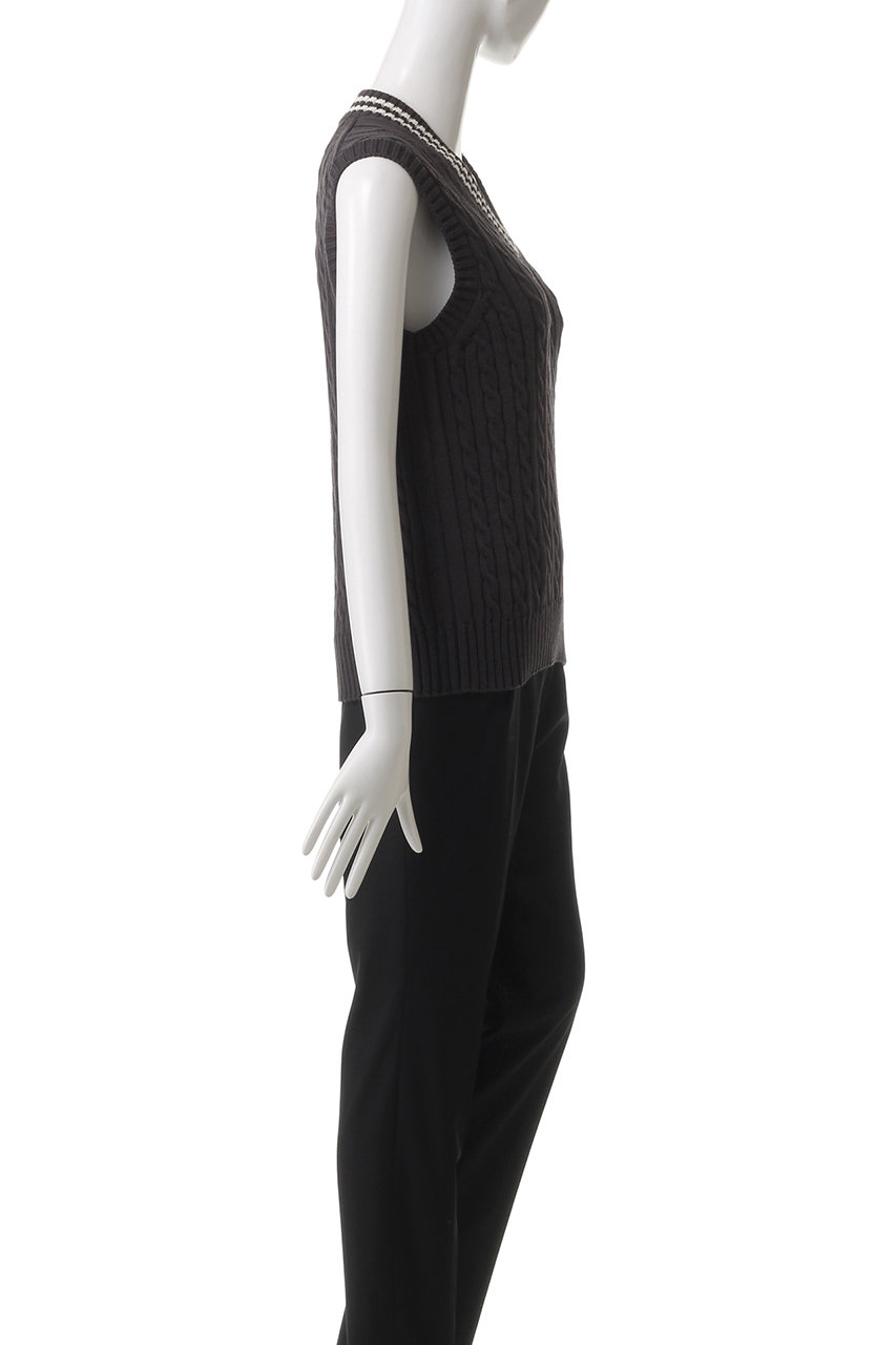 SLOANE チルデンVネック　黒 セール】【別注】SLOANE / 5ゲージ チルデン Vネック ロングスリーブ